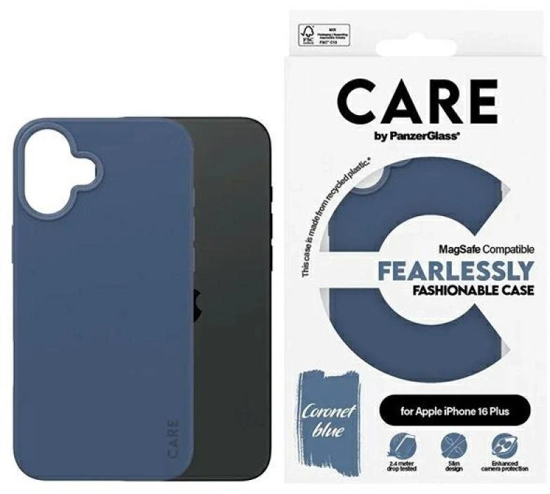 Panzer Glass CARE by PanzerGlass Fashion Apple iPhone 16 Plus 6.7" dėklas telefonui mėlynos spalvos/dėklas telefonui mėlynos spalvos MagSafe 1383