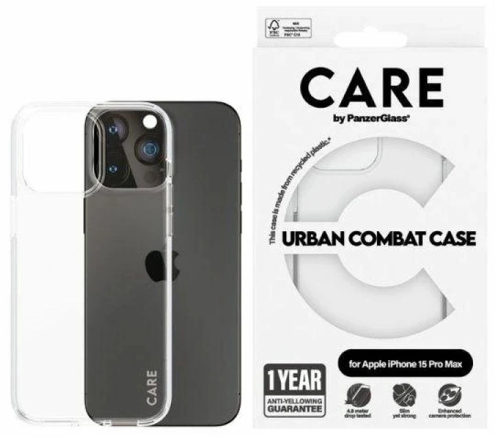 Panzer Glass CARE by PanzerGlass Urban Combat Apple iPhone 15 Pro Max - dėklas telefonui skaidrus