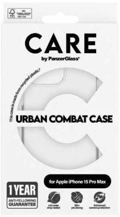 Panzer Glass CARE by PanzerGlass Urban Combat Apple iPhone 15 Pro Max - dėklas telefonui skaidrus