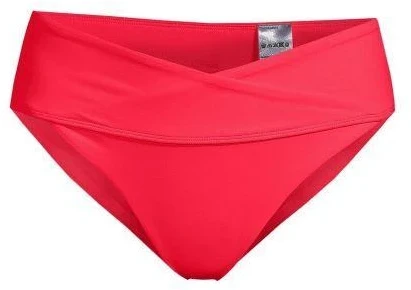 Casall aukšto liemens vynioto stiliaus bikinio kelnaitės, raudonos