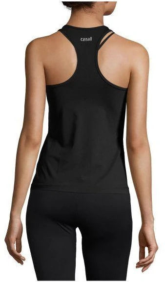 CASALL Essential Racerback Juodi sportiniai marškinėliai