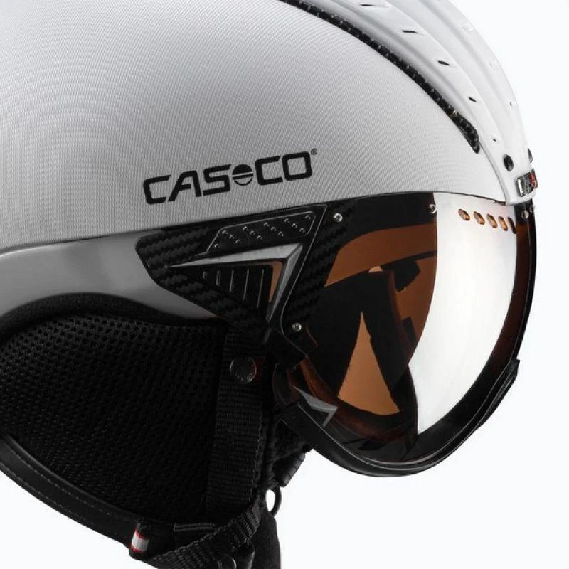 Slidinėjimo šalmas CASCO SP-2 Carbonic Visor Baltas S52-54