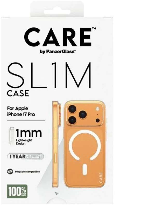 Panzer Glass CASE by PanzerGlass SL1M MagSafe dėklas iPhone 17 Pro - Skaidrus