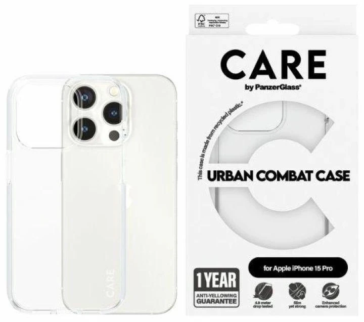 Panzer Glass CARE by PanzerGlass Urban Combat Apple iPhone 15 Pro - dėklas telefonui skaidrus