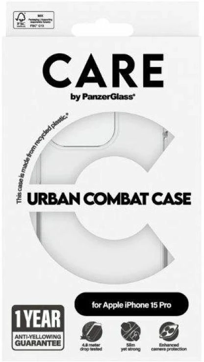 Panzer Glass CARE by PanzerGlass Urban Combat Apple iPhone 15 Pro - dėklas telefonui skaidrus