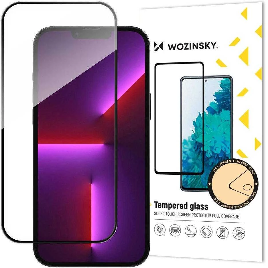 Hurtel Full Screen Tempered Glass Frame Friendly Wozinsky Full Glue iPhone 15 Pro – dėklas telefonui juodos spalvos