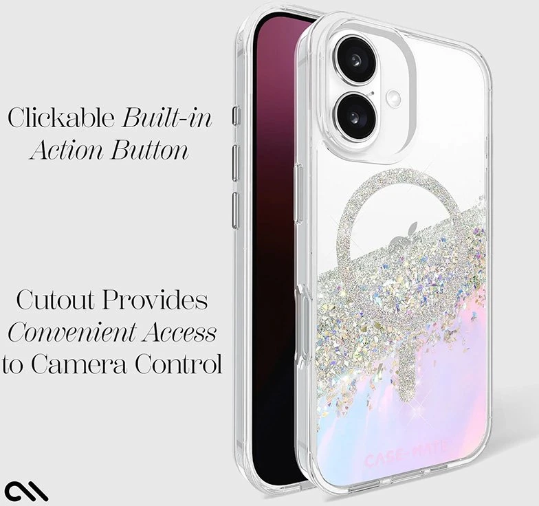 Case-Mate Karat MagSafe - dėklas skirtas Apple iPhone 16 Holographic Soap Bubble