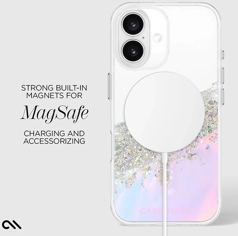 Case-Mate Karat MagSafe - dėklas skirtas Apple iPhone 16 Holographic Soap Bubble