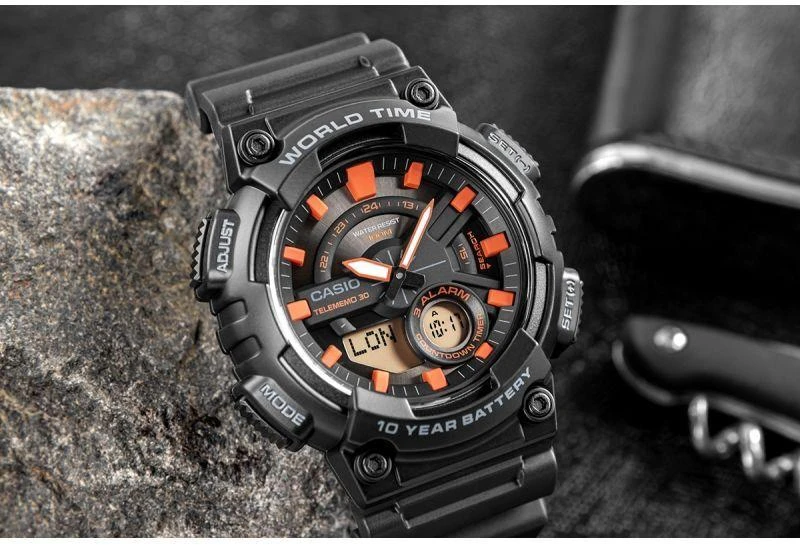 CASIO Gerton AEQ-110W-1A2VDF Vyriškas laikrodis su dėžute