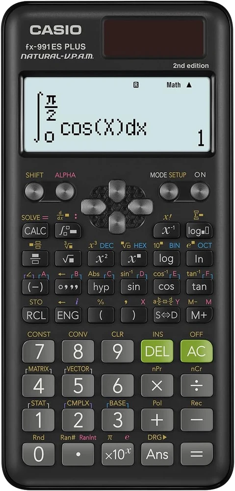 Casio mokslinis skaičiuotuvas su saulės energijos maitinimu fx-991ES PLUS-2