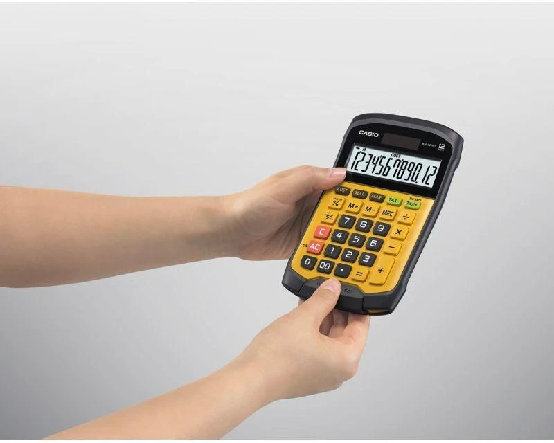 Skaičiuotuvas - CASIO WM-320MT-S 12-skaitmenų Atsparus Vandeniui IP54 Nuimamas Klaviatūra