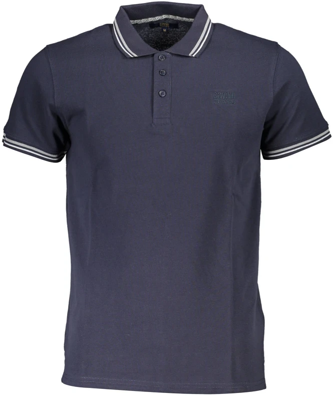 CAVALLI CLASS POLO KRÓTKI RĘKAW MĘSKI Mėlynas