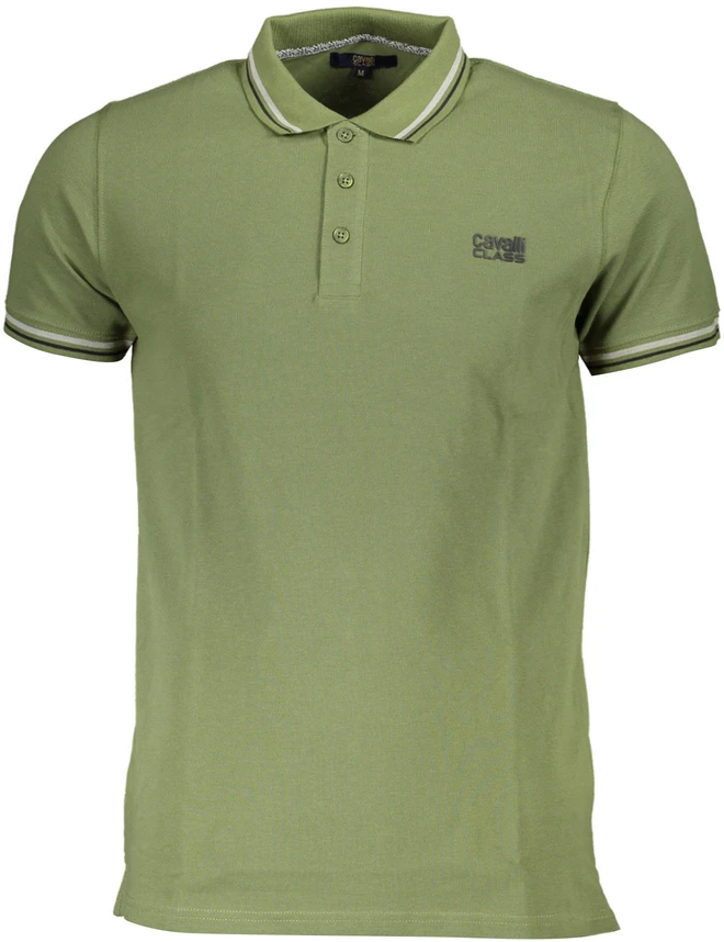 CAVALLI CLASS POLO KRÓTKI RĘKAW MĘSKI Žalias