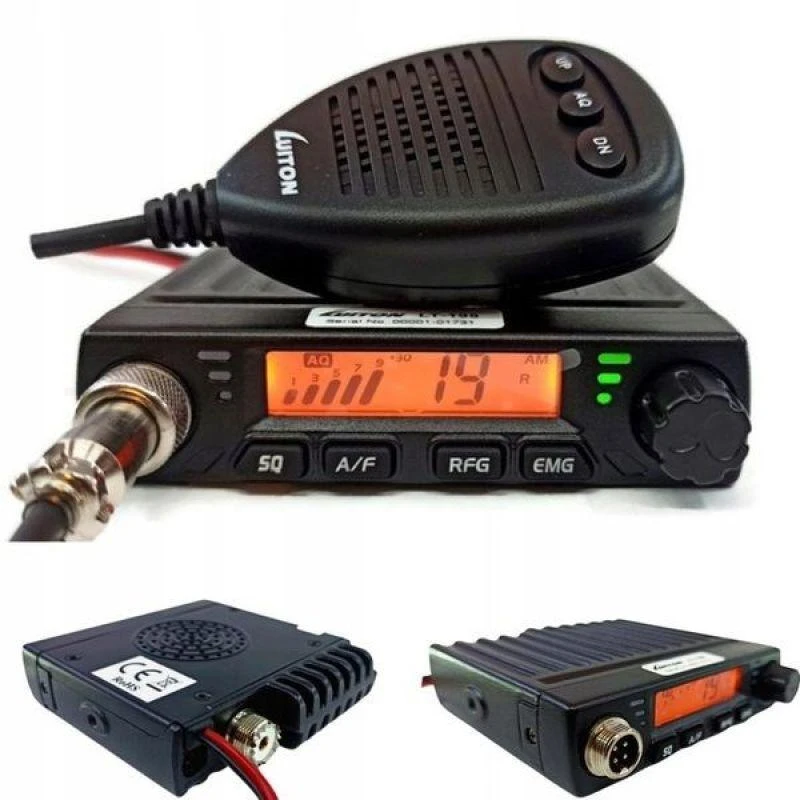 Luiton LT-198 ASQ AM/FM CB radijo imtuvas, cigarečių degiklio kištukas, juodas