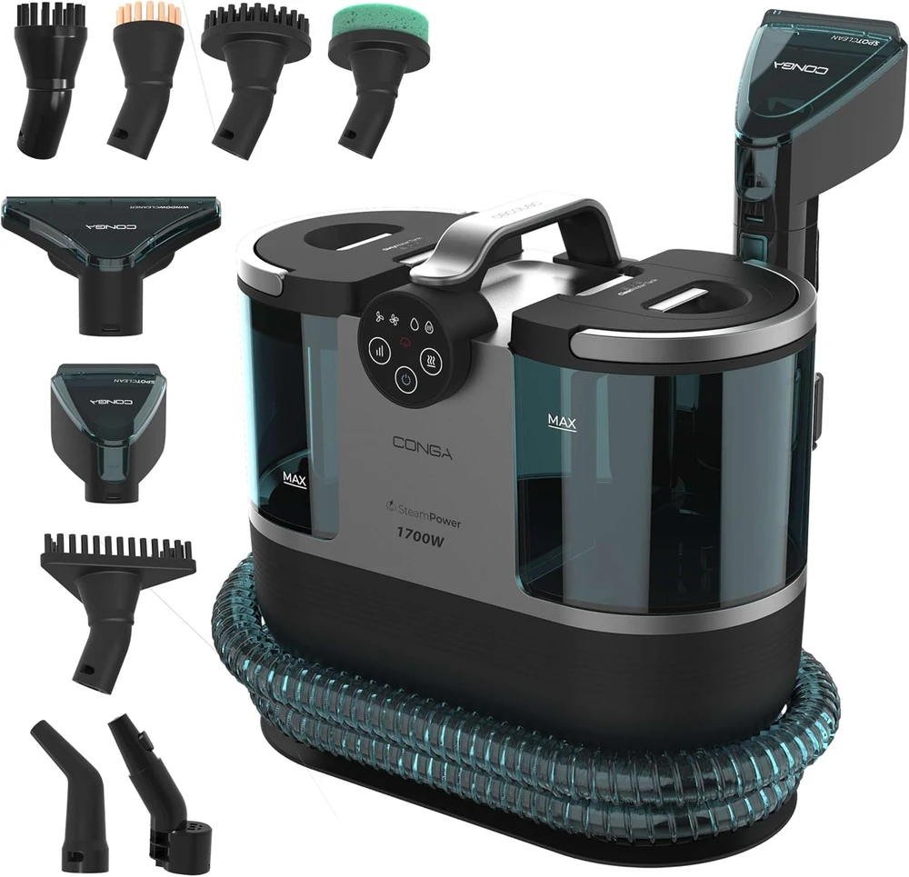 Cecotec kilimų ir apmušalų valymo įrenginys su garais 1700 W Conga 7000 Carpet&Spot Clean Steam XXL Pro