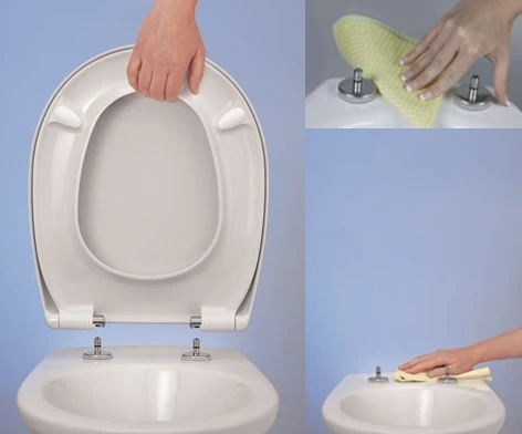 Unitazo dangtis CEDO GOBI, baltos sp., kieto plastiko, lėtai nusileidžiantis