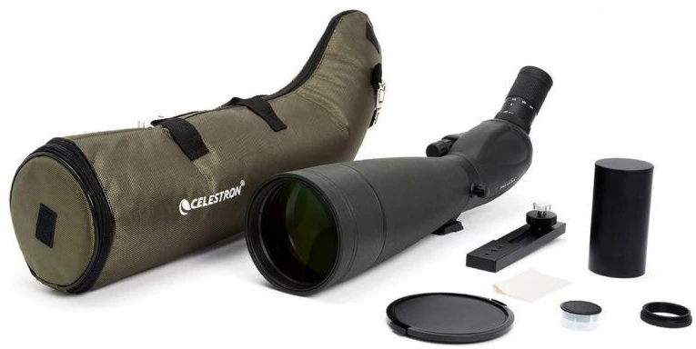 Žiūronai Celestron TrailSeeker 100-45 laipsnių stebėjimo vamzdis 67x BaK-4, juodas