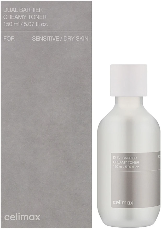 Celimax Dual Barrier Creamy Toner drėkinamasis kreminis veido tonikas, 150 ml