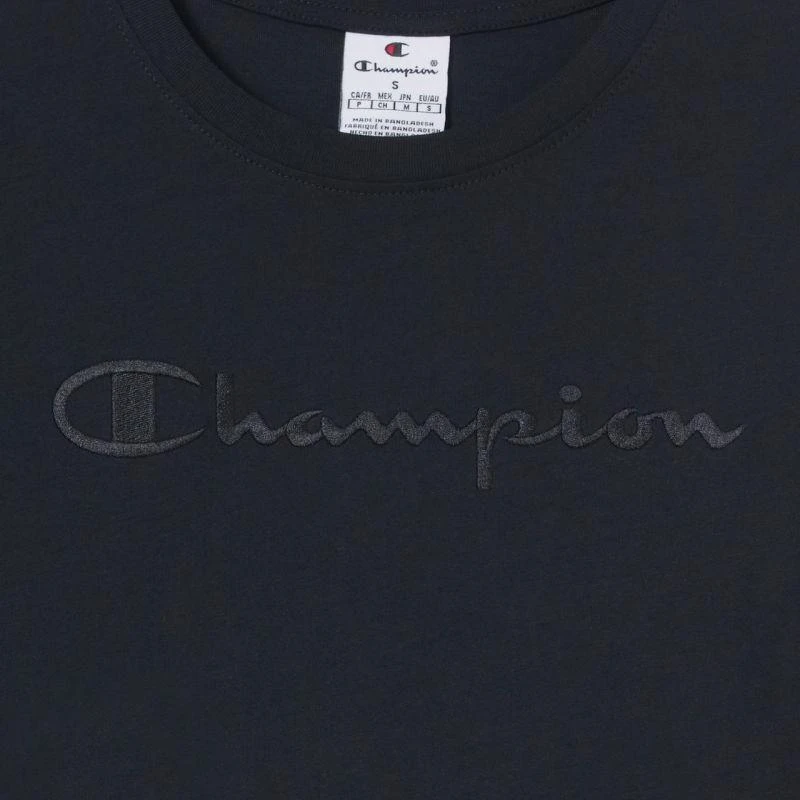 Champion Moteriški Juodi Marškinėliai Trumpomis Rankovėmis 118382 KK001