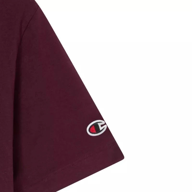 Champion moteriški marškinėliai trumpomis rankovėmis, bordo spalvos 118382 RS522