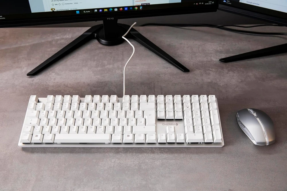 CHERRY mechaninė biuro klaviatūra USB QWERTZ su MX2A SILENT Raudonas jungikliais G80-3950LHBDE-1