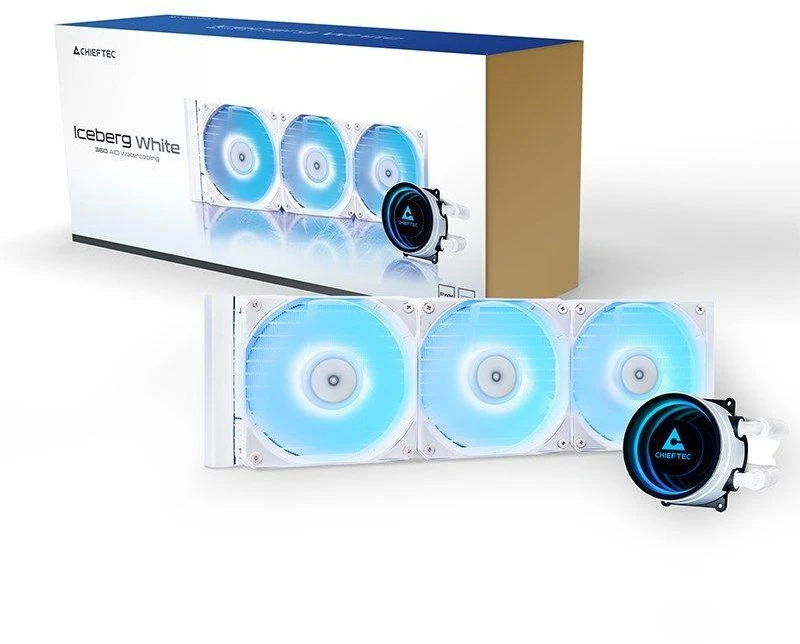 Chieftec CLC-360-RGB-W kompiuterio aušinimo sistema Kompiuterio dėklas Viskas viename skysčio aušintuvas 12 cm Baltas