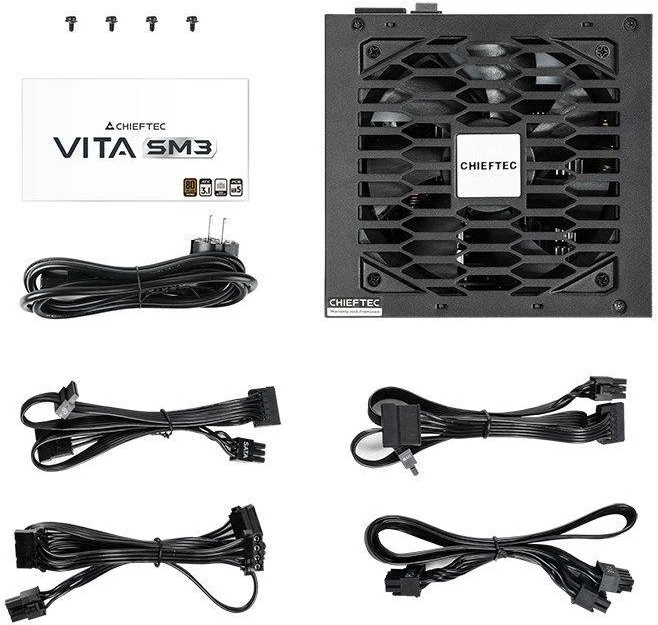 Chieftec Vita BPX-650-C maitinimo blokas 650 W 20+4 pin ATX ATX Juoda