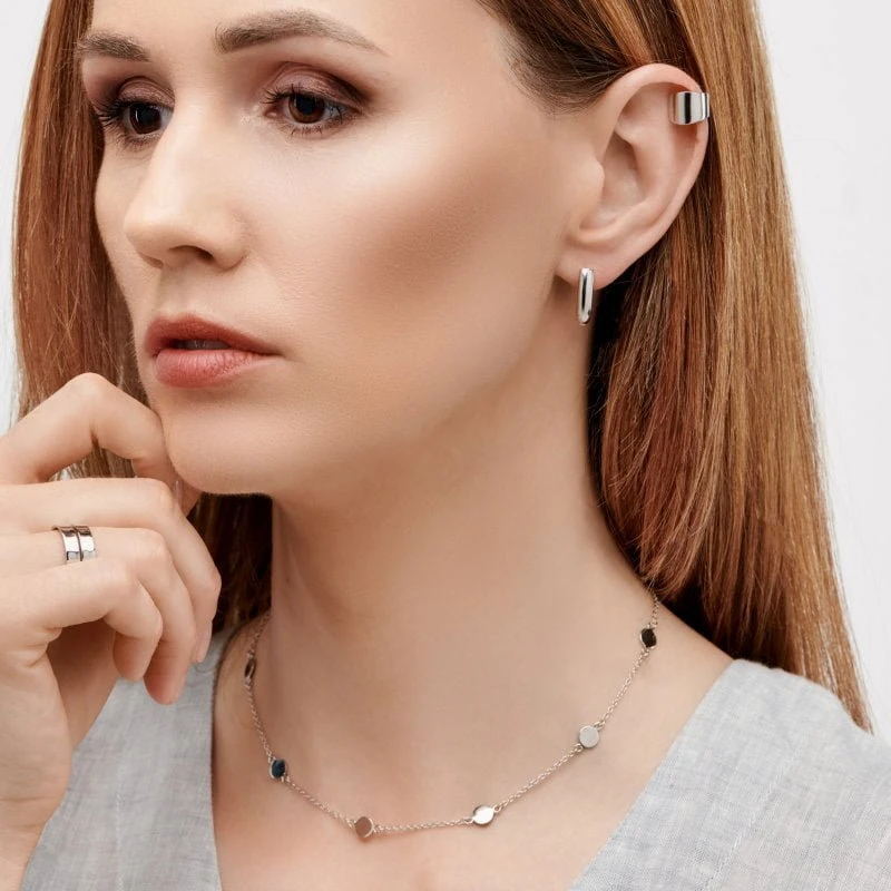 Sidabrinis kaklo papuošalas Collar