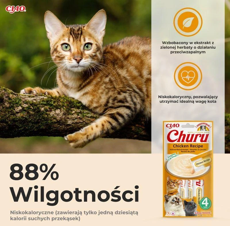 Kačių Skanėstai - Inaba Churu Vištiena 4x14 g