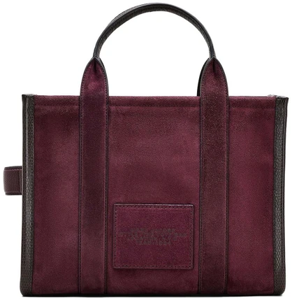 Ciemnośliwkowa zamszowa torebka tote Marc Jacobs 2F5HTT029H01