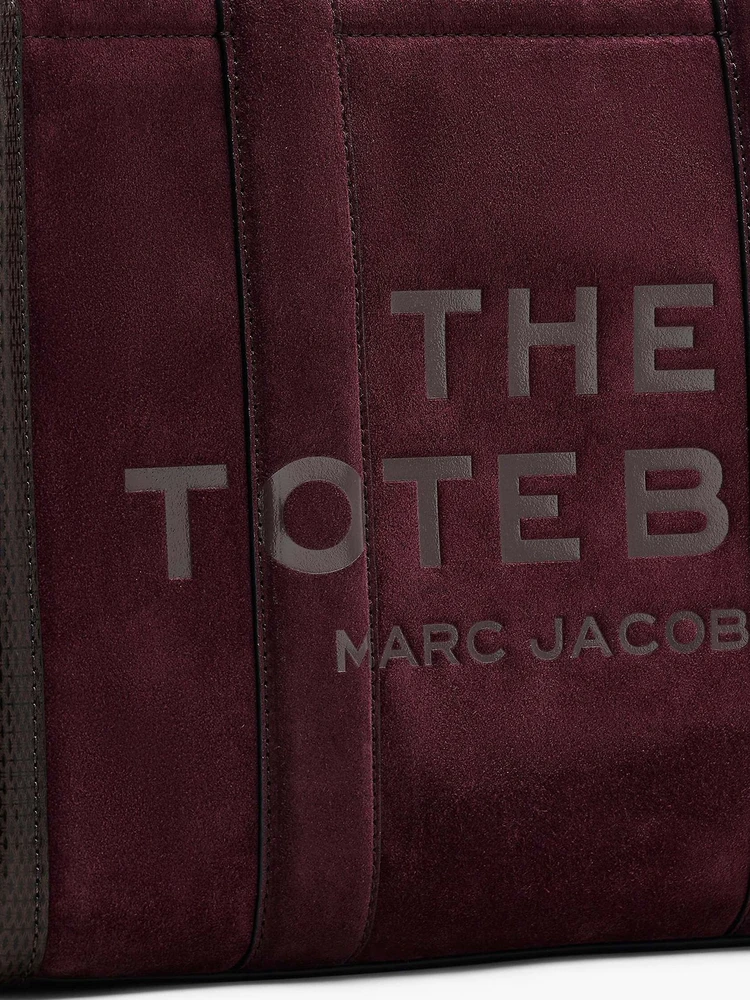 Ciemnośliwkowa zamszowa torebka tote Marc Jacobs 2F5HTT029H01
