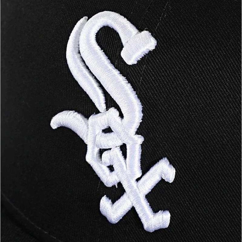 Čikagos "New Era" "Sox" Madinga Juoda Sportinė "Full-Cap" Kepuraitė