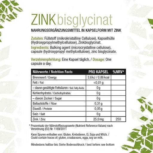 Sinob Chelatizuotas Cinkas 60 Kapsulių