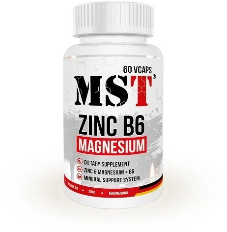 MST Cinkas + Magnesium + B6 60 veganiškų kapsulių