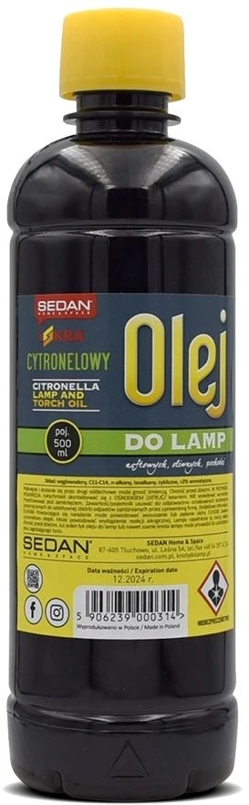 Citrinų kvapo lempų aliejus 500 ml – švarus degimas ir malonus aromatas