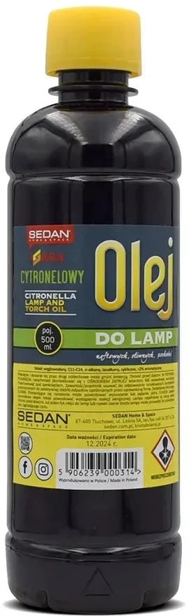 Citrinų kvapo lempų aliejus 500 ml – švarus degimas ir malonus aromatas