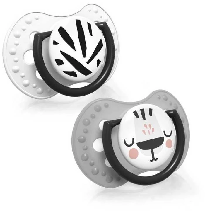 LOVI silikoniniai dinaminiai čiulptukai SALT&PEPPER, 3-6 mėn., 2 vnt., 22/878