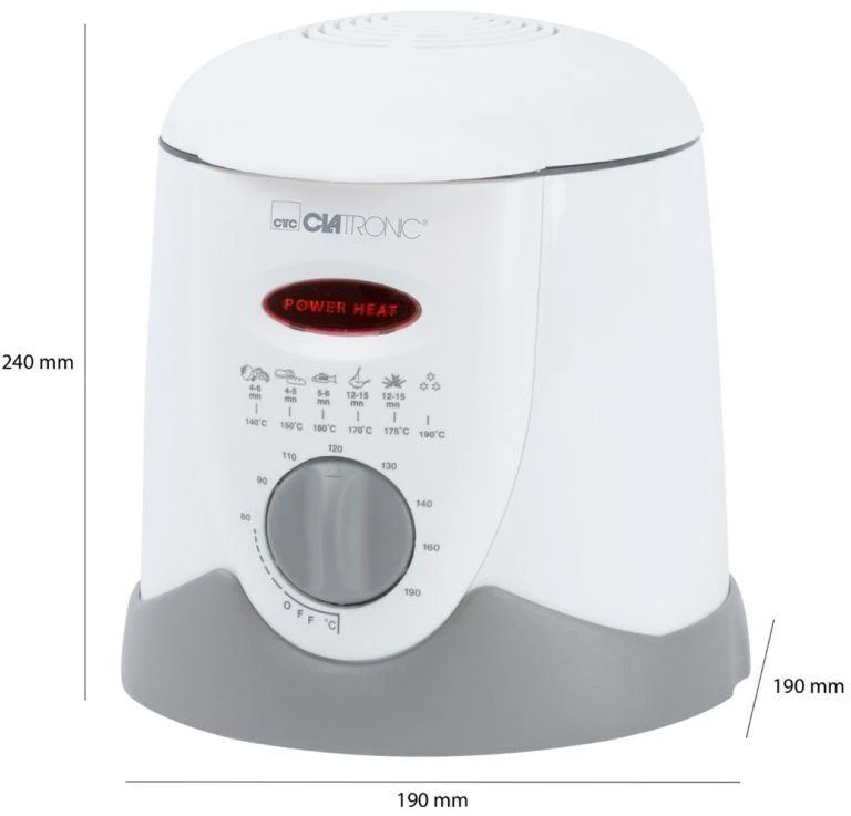 Clatronic Fondue gruzdintuvė FFR 2916 balta/pilka