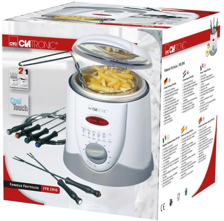 Clatronic Fondue gruzdintuvė FFR 2916 balta/pilka