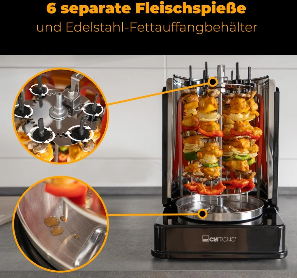 Elektrinis grilis Clatronic DVG 3686