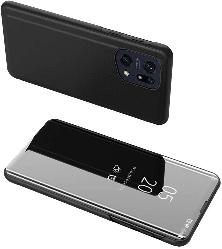 Hurtel Clear View dėklas skirtas Oppo Find X5 Pro, juodas