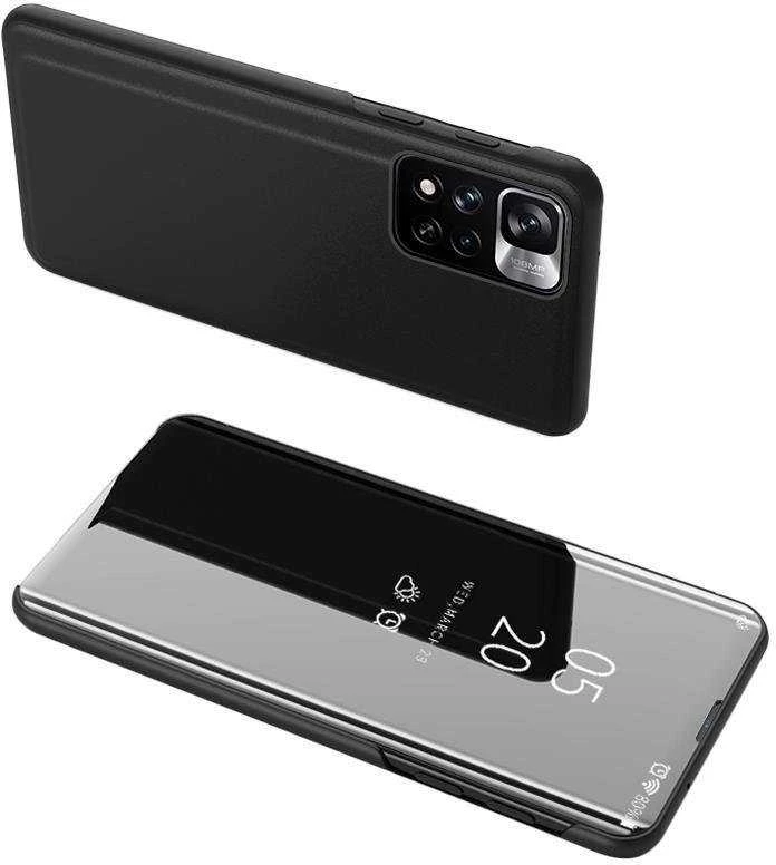 Clear View Realme C33 atverčiamas dėklas telefonui juodos spalvos