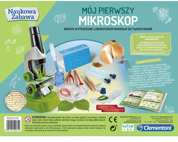 Moksliniai linksmybės, mano pirmasis mikroskopas - Clementoni