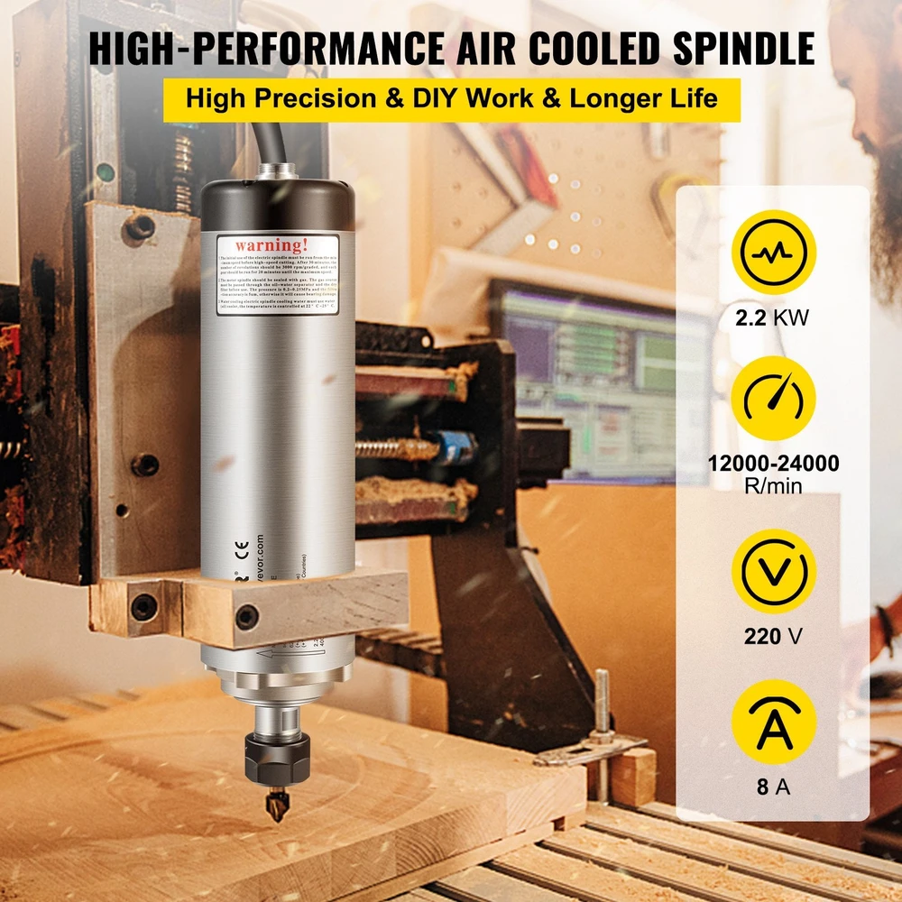 VEVOR 2.2 kW CNC oro aušinamas špindelis