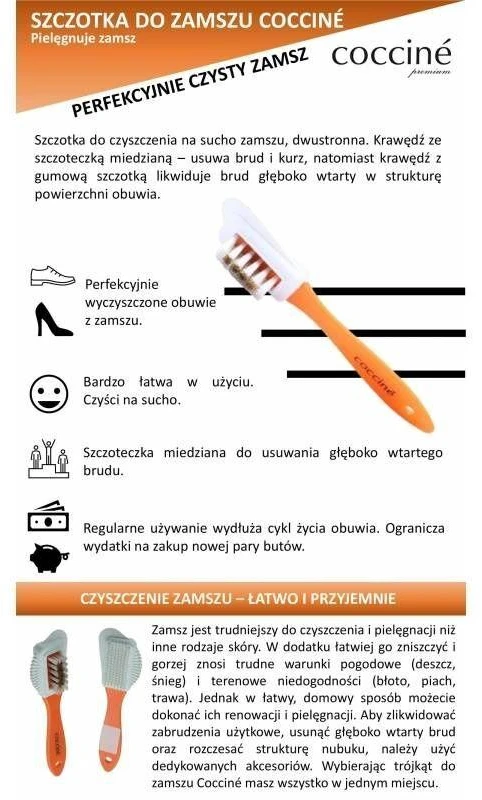 Szczotka Zomšos/nubuko batų šepetys (621/6), Coccine