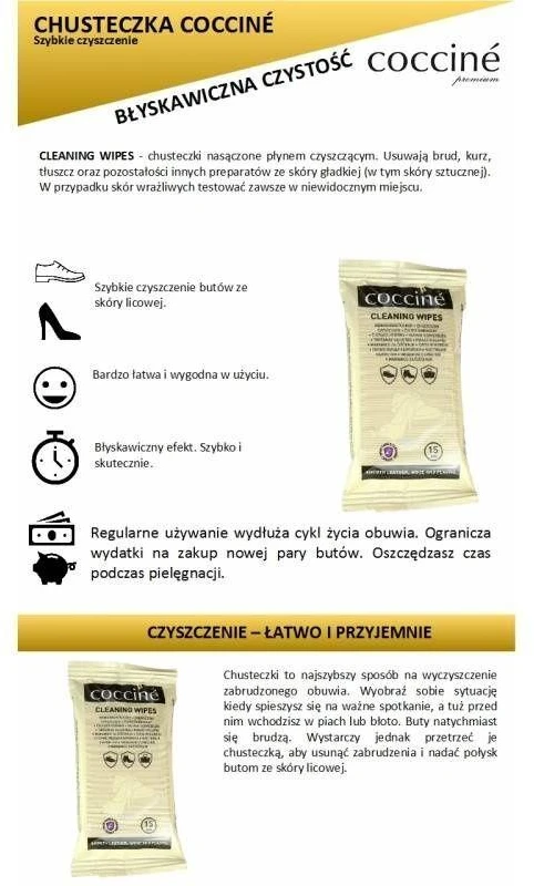 Coccine DA0337 servetėlės batų valymui
