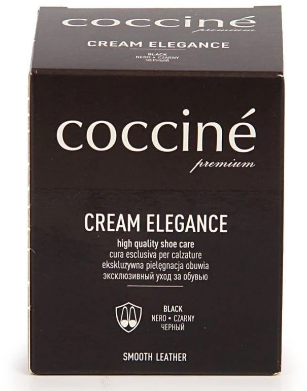 Coccine juodos spalvos avalynės tepalas su kempinėle Nr.02 Kreminis Elegance, 50 ml