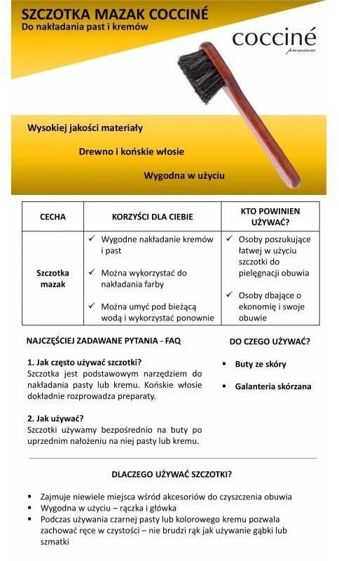 Coccine mažas batų šepetėlis DA0248