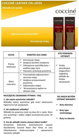 Coccine Oda ant latekso putplasčio vidpadžių