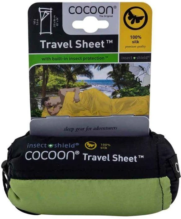 Cocoon IST91 sleeping bag Adult Rectangular sleeping bag Silk Žalias